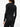 Pleats Please Issey Miyake Mock Neck Long Sleeve Shirt Black - back view showing pleated construction and fitted shape