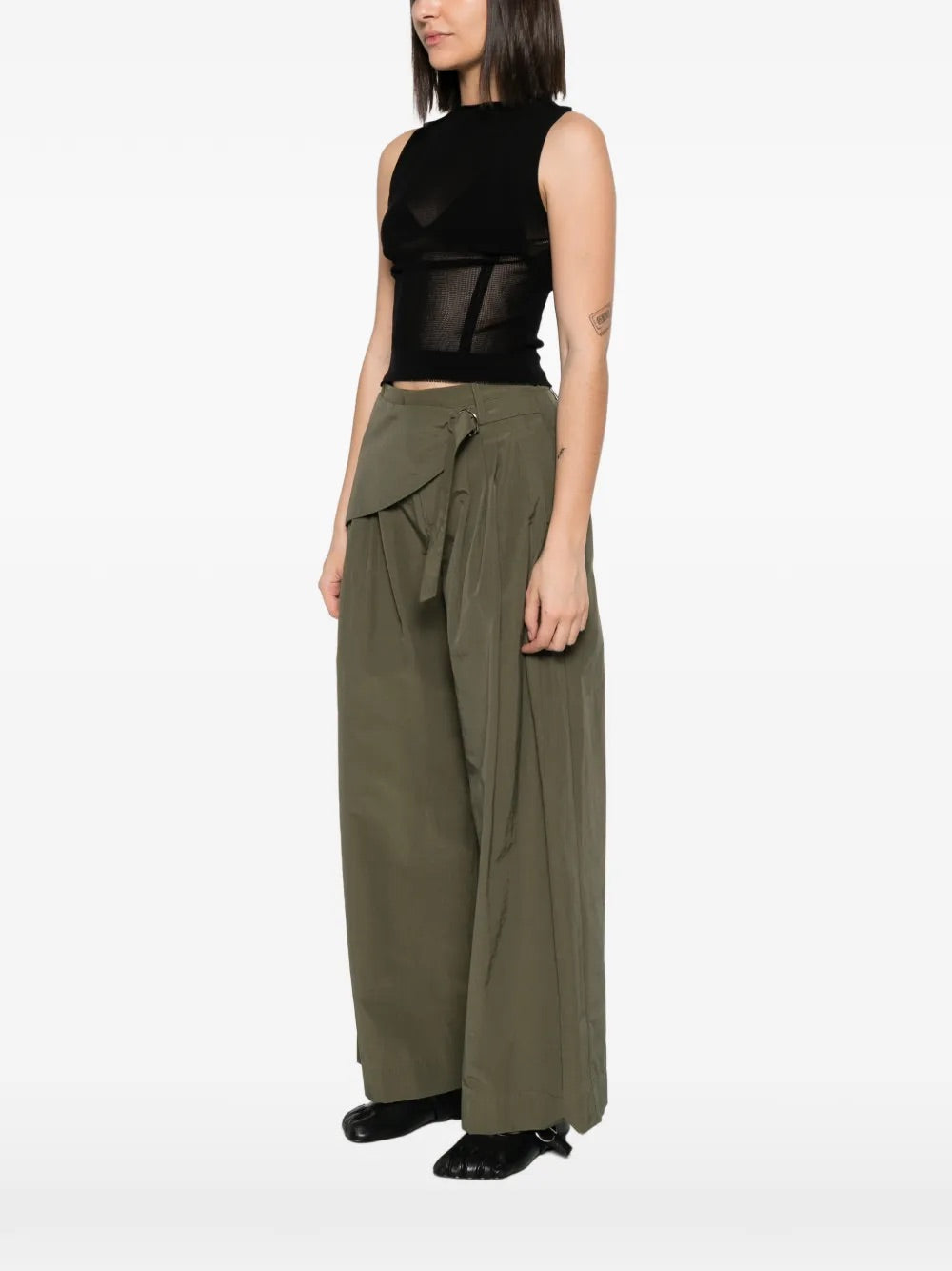 March SS26 Slits Mesh AP Sleeveless Top - Black