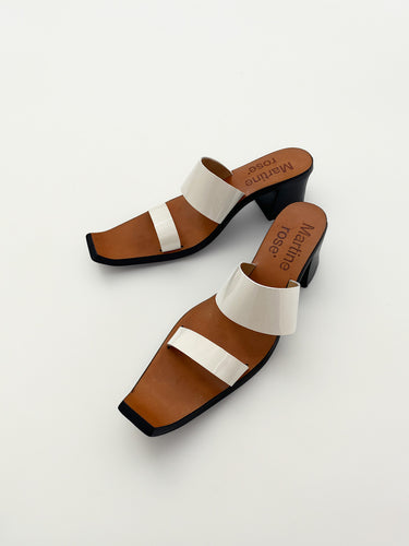 Martin Rose - Rupie Heel Sandal in White Patent