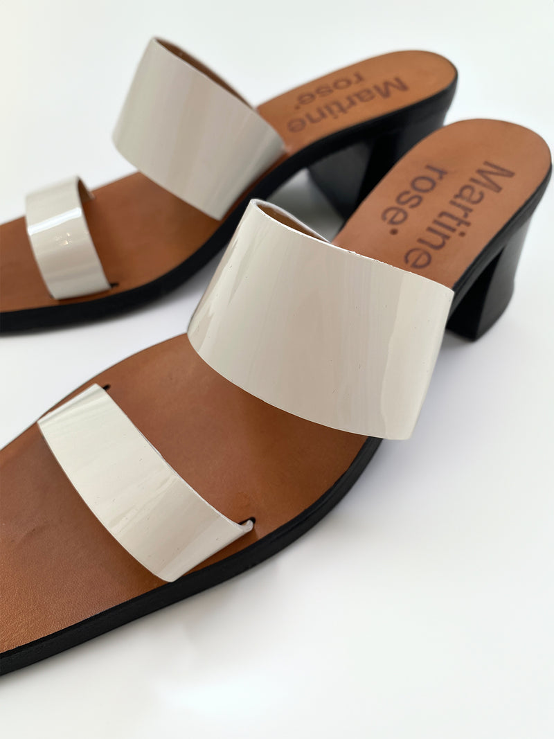 Martin Rose - Rupie Heel Sandal in White Patent