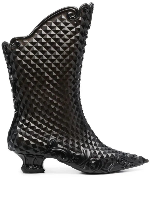 Melissa rubber boot - Court Boot in all black 