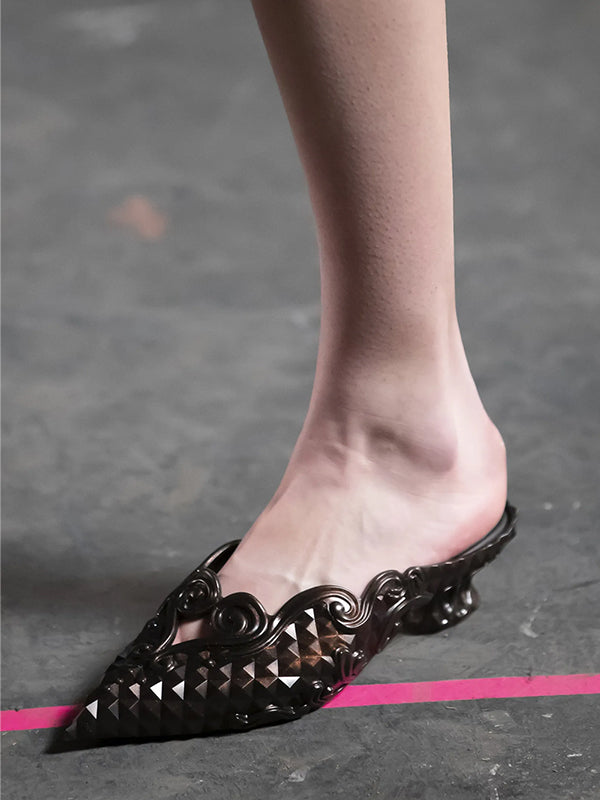 Mellisa x Y/Project - Court Shoe in all black