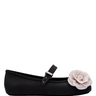 Black ballerina with beige rose detail from Melissa