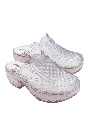 Melissa Y/Project - Court clog in clear white - 2