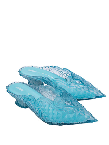 Melissa x Y/Project - court shoe in transparent blue - 2