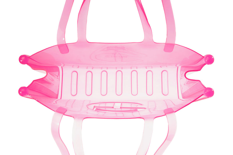Melissa x Telfar - large jelly shopper bag in clear pink - 4