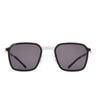 Square Sunglasses MR002 in White Silver/Silver Darkgrey Solid from Mykita x Rimowa