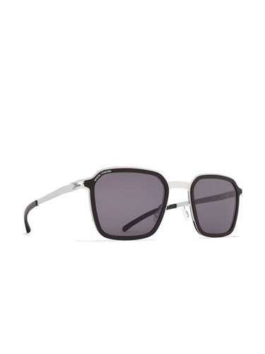 Square Sunglasses MR002 in White Silver/Silver Darkgrey Solid from Mykita x Rimowa