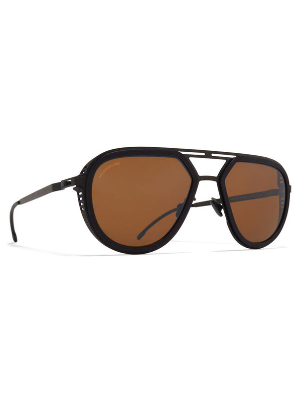 Mykita - Cypress sunglasses in black and amber-brown - 2