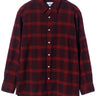 Nómarythm Textile - Flannel Plaid Shirt in Red/Black