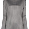 SS25 Basic Mock Neck Long-Sleeve Top in Grey from Pleats Please Issey Miyake