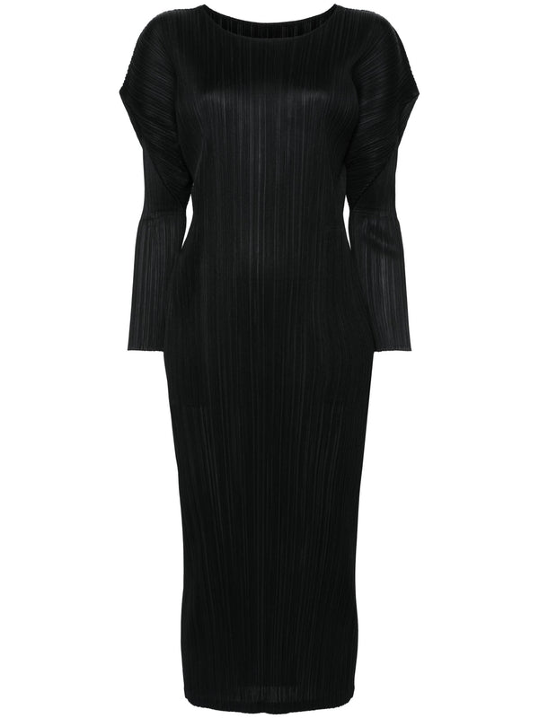 Pleats Please Issey Miyake - pleated dress in black - 1