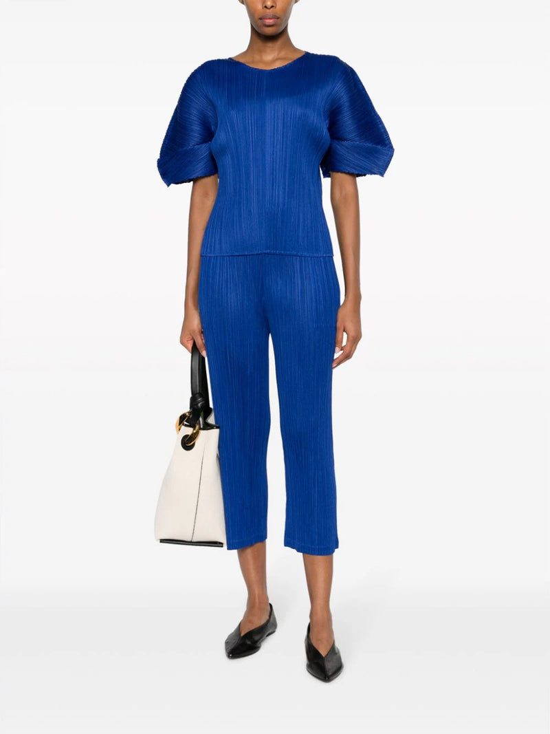 Pleats Please Issey Miyake │ AW23 Pleated Straight Pants in Deep Blue
