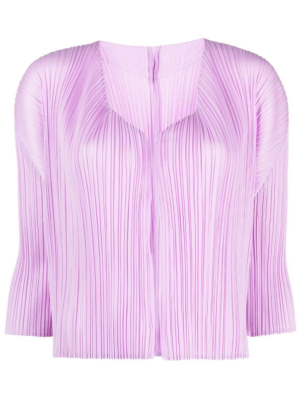 SS23 Long Sleeve Cardigan - Lavender Pink