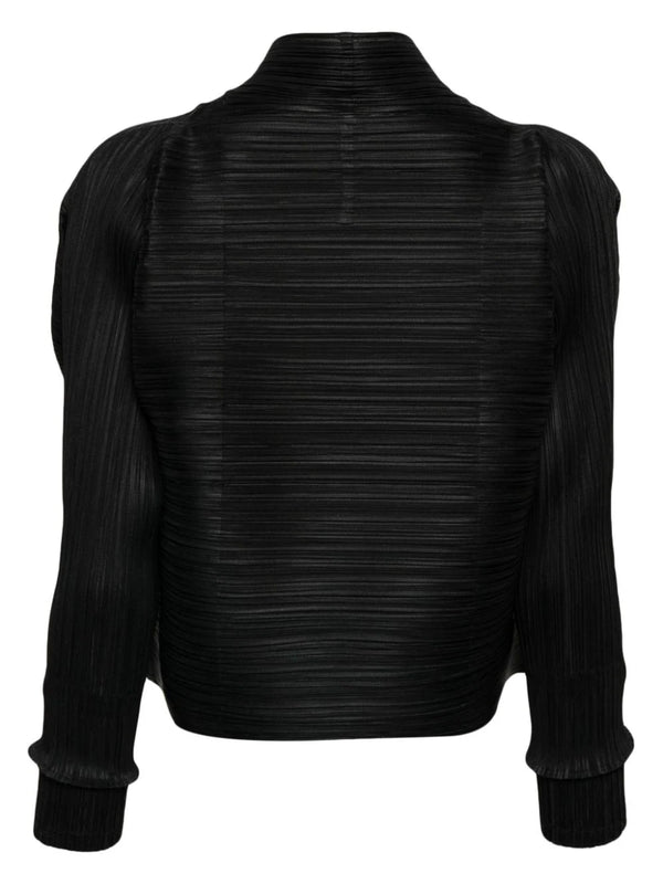 Pleats Please Issey Miyake - double pleated blouse in black - 2