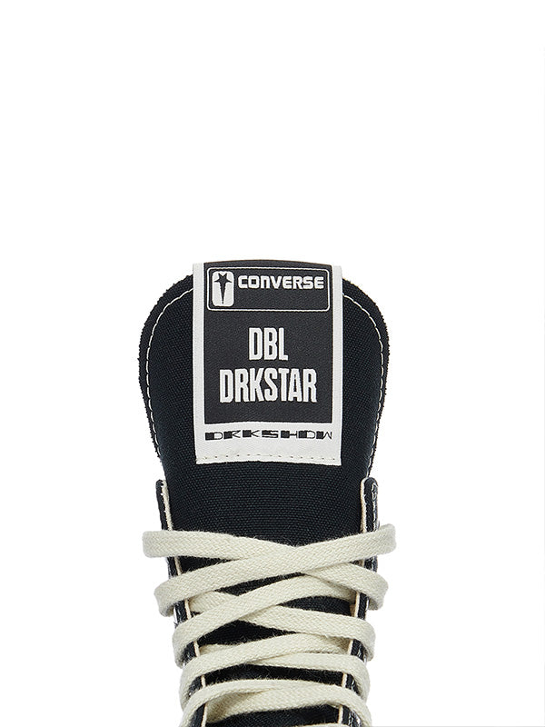 Rick Owens x Converse │ Double DRKSTAR Hi in Black