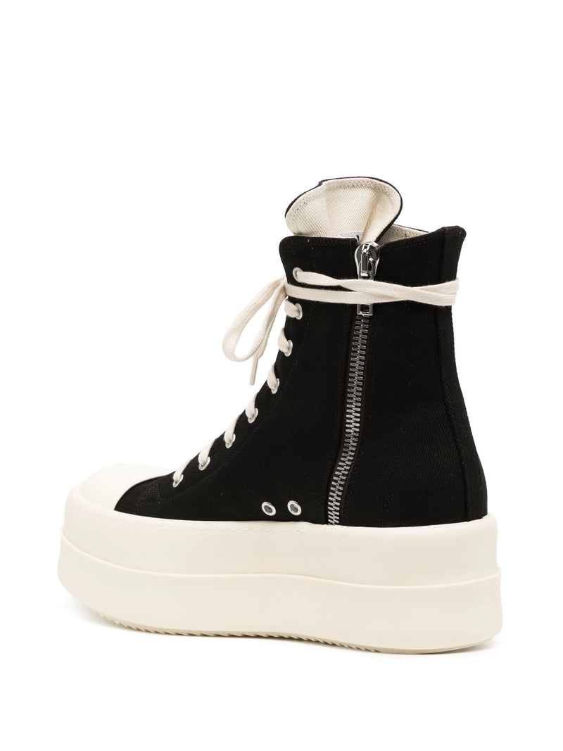 Rick Owens DRKSHDW │ Mega Bumper Sneakers in Black/Milk/Milk