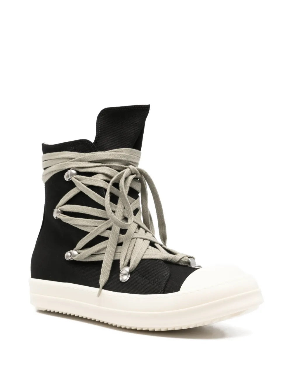 Denim Megalace Sneaks - Black/Milk/Milk