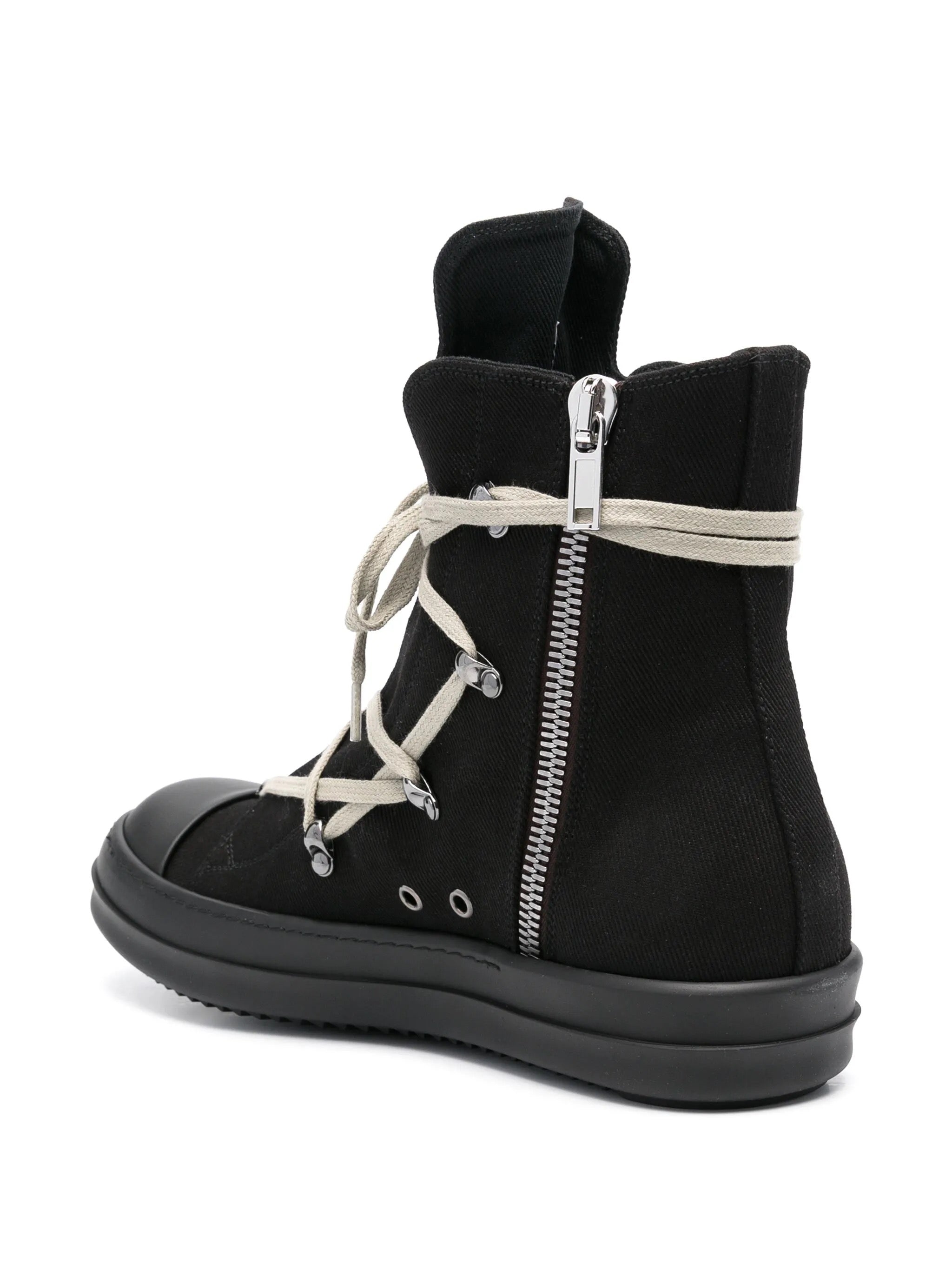 SS25 Denim Hexa Sneakers in Black/Pearl/Black/Black from Rick Owens DRKSHDW