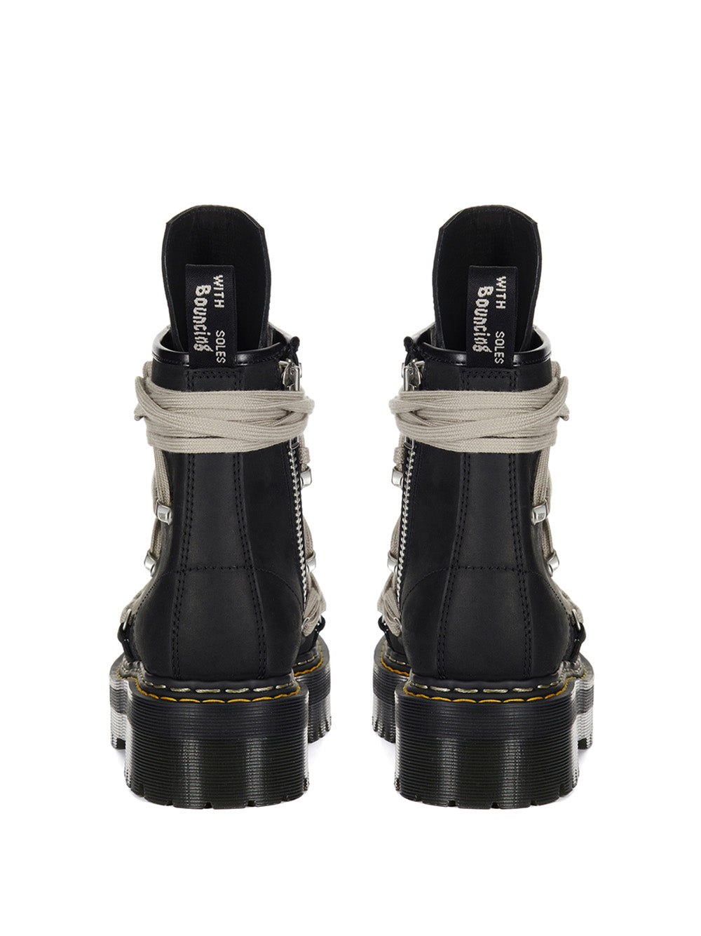 The Megalace 1460 – Black Leather Quad Boot-[-Rick Owens DRKSHDW-4