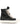 Black high-top sneakers with jumbo laces from Rick Owens on a white background