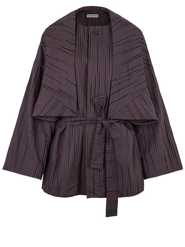 Sloth Rousing jacket - Pillow Jacket in Brown Stripes