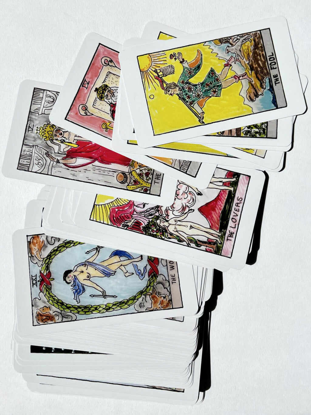 Close-up of a Tarot Card from the Saskia Diez Spring Summer 2026 collection, highlighting the intricate illustration and design details.