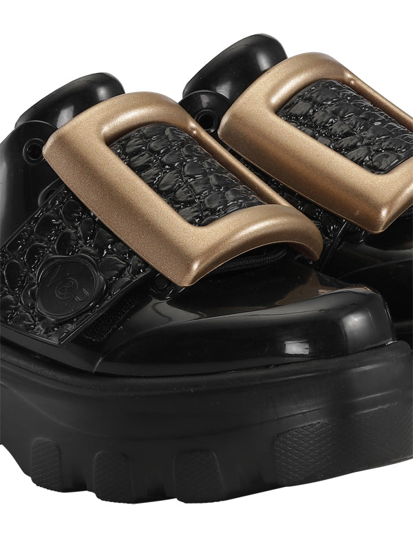 Melissa x Victor & Rolf │ Buckle Sneaker in Black and Gold