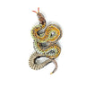 Decorative brooch, snake design with beads and sequins, handmade in India