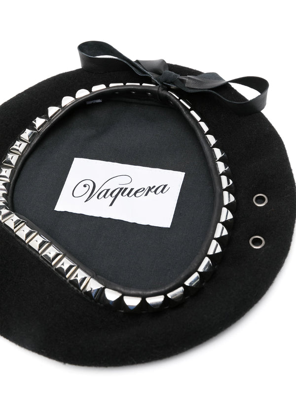 Vaquera - Military Beret with Studs in Black