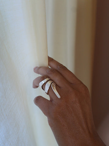 Lily Ring Swirl in Sterling Silver from Vibe Harsløf