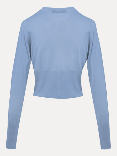 Bea Cropped Cardi - French Blue