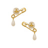 Claude Small Stud Earrings in Gold/Cream from Vivienne Westwood