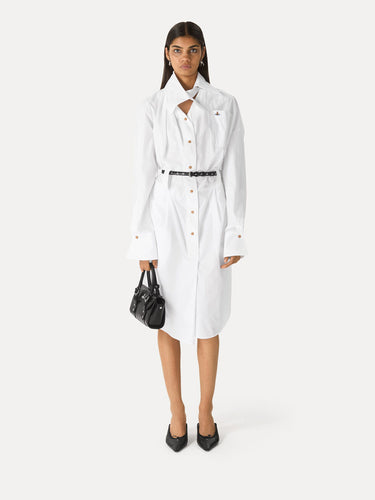 Drunken Shirt Dress - White