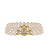 Graziella Three Row Pearl Bracelet in Gold Cream from Vivienne Westwood