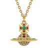 Kika Orb Pendant in Gold Emerald from Vivienne Westwood
