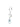 Martha Earring in Platinum/Light Blue by Vivienne Westwood, single silver-tone hoop earring with white pearl and light blue teardrop resin pearl drop, 1.6cm width, Spring/Summer 2026
