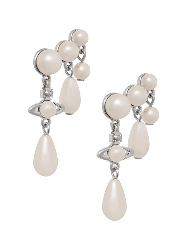 Vivienne Westwood - Marybeth earrings in platinum and pearl - 2