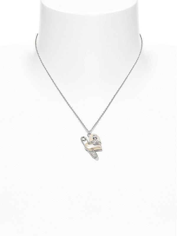 Vivienne Westwood - Orietta pendant necklace in platinum and pearl - 1
