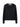 Pamela Jumper in Black by Vivienne Westwood, front view of relaxed-fit black cotton jumper with softly draped cowl neckline, long sleeves, ribbed cuffs and hem, and multicolour Orb logo embroidery at chest, Spring/Summer 2026