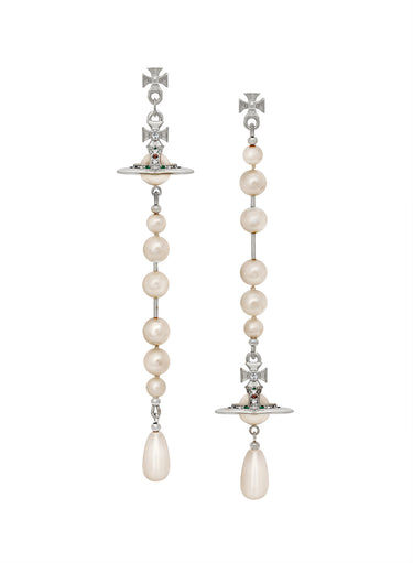 Vivienne Westwood - Broken Pearl earrings in platinum - 2
