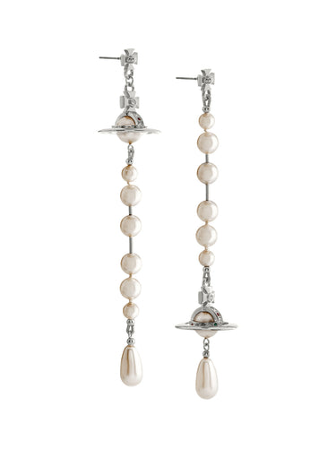 Vivienne Westwood - Broken Pearl earrings in platinum - 3