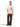 Model wearing the Wales Bonner x Adidas Track Pants in Shadow Brown shadow brown wide-leg track pants with elasticated waistband and white three-stripe detail, full length front view – Wales Bonner x Adidas SS26