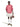 Model wearing the Wales Bonner x Adidas Track Top in Craft Pink pink track jacket with mock neck and burgundy three-stripe detail, front view – Wales Bonner x Adidas SS26