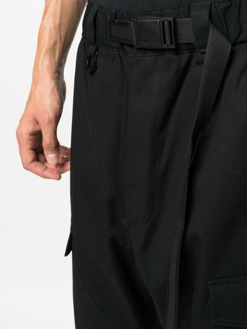 Y-3 - graphic workwear pants in black - 5