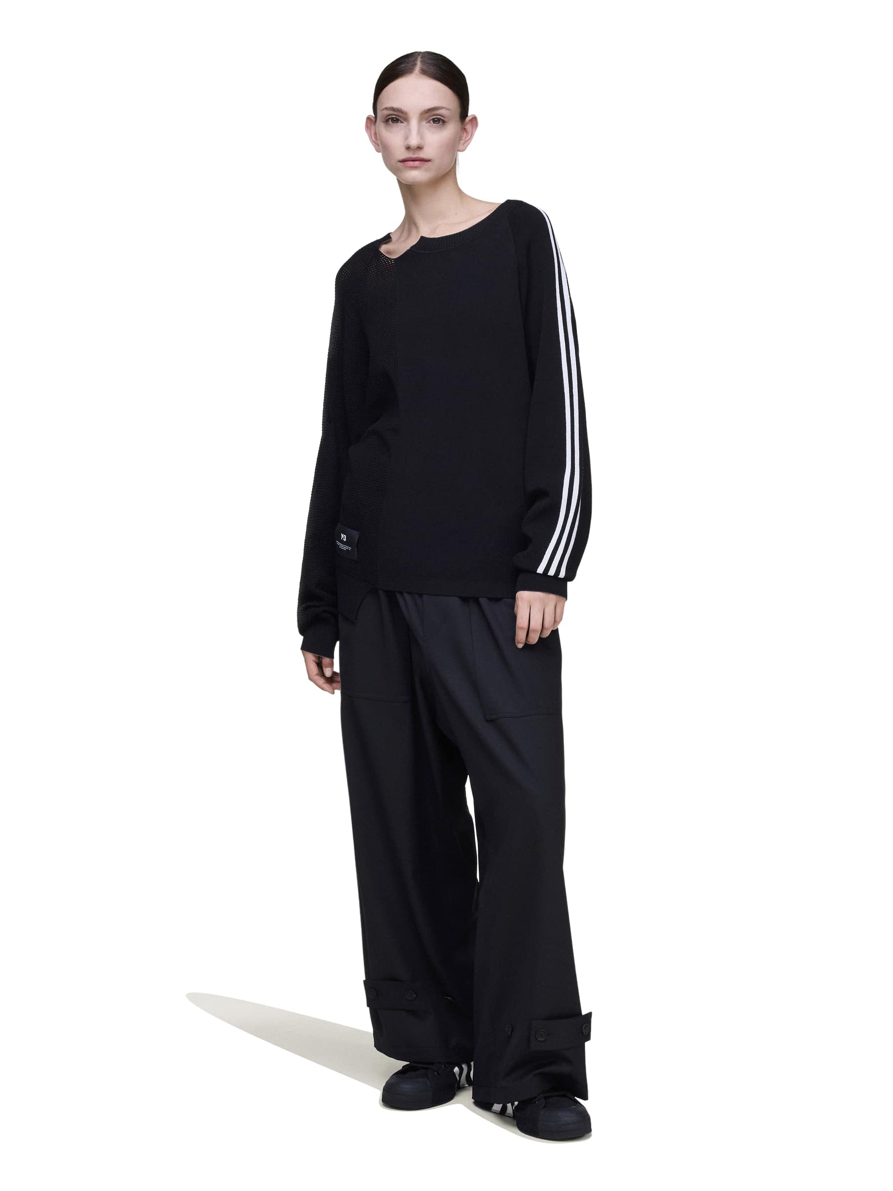 Y-3 Logo Knit Sweatshirt – Black