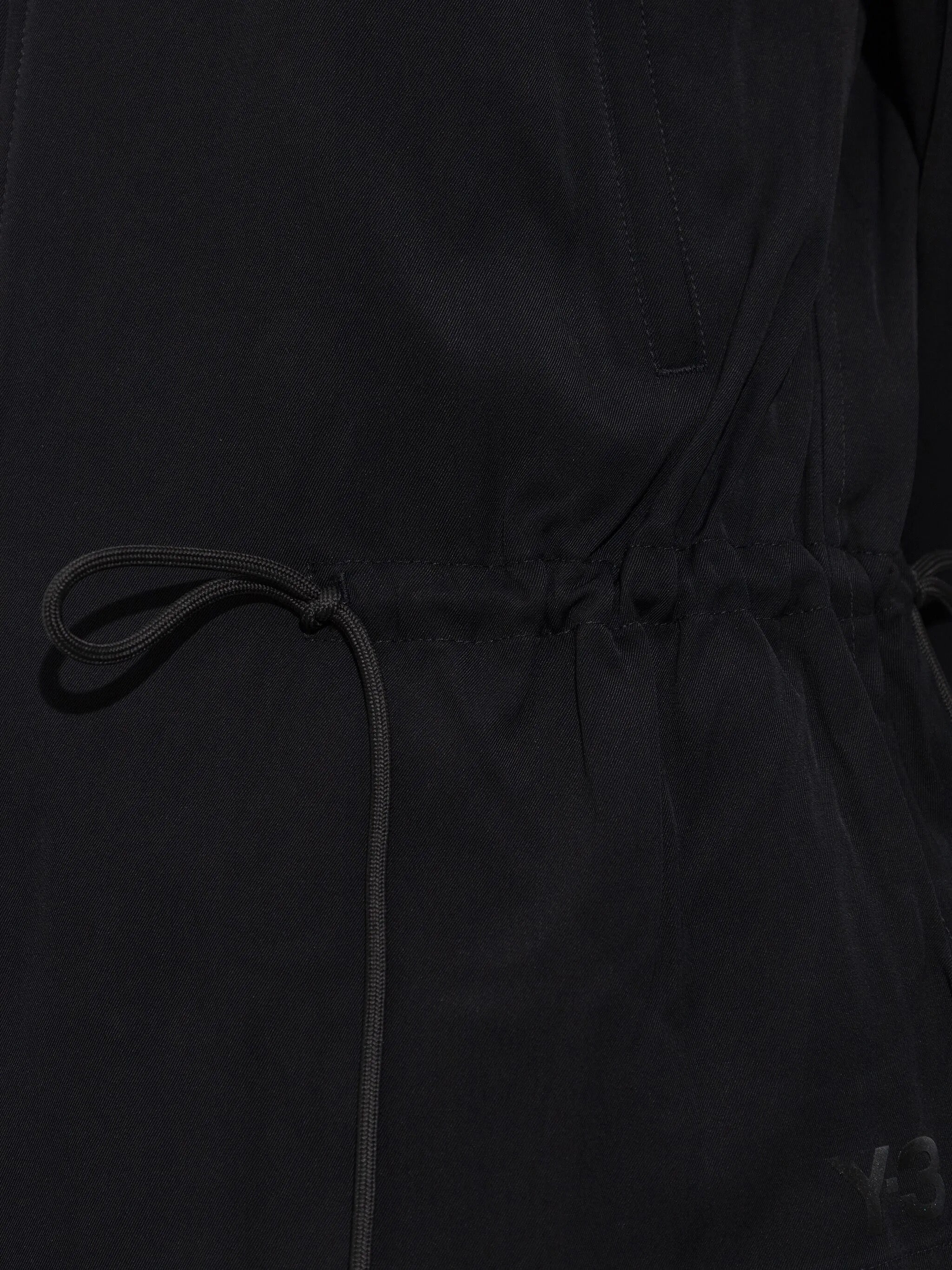 Rayon Twill Hooded Top in Black from Y-3