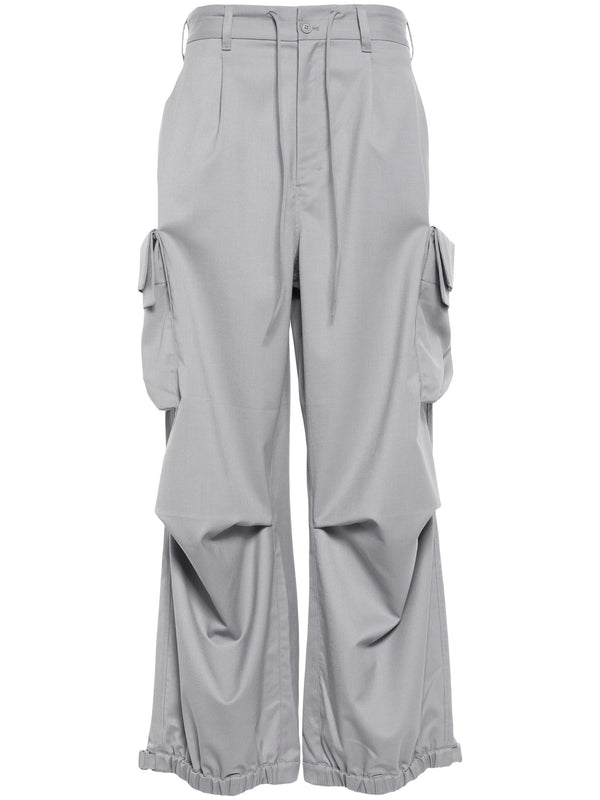 Y-3 - refined woven cargo pant in gray - 1