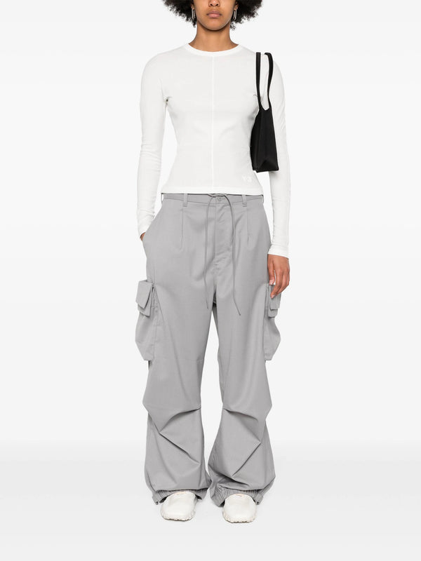 Y-3 - refined woven cargo pant in gray - 2