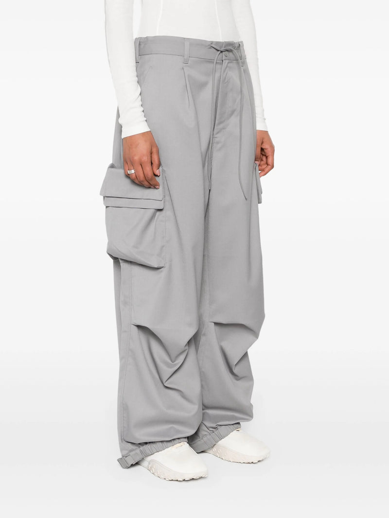 Y-3 - refined woven cargo pant in gray - 3